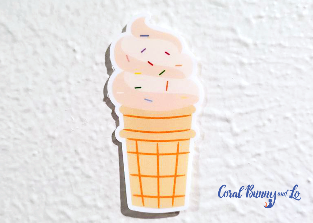 Stay Cool Sticker – Coral Bunny and Lo
